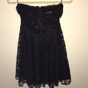Express strapless lace dress